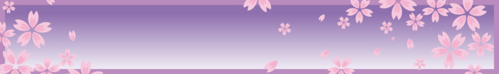 桜の花びらが舞う紫の幻想的なベクター背景フレーム(Mystical purple vector background frame with swirling cherry blossom petals)