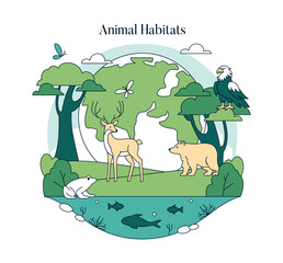 Wildlife Protection Day. Flat Vector Illustration