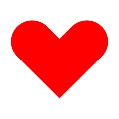 red heart isolated on white