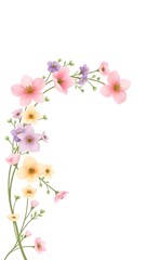 Naklejka premium Spring border illustration.