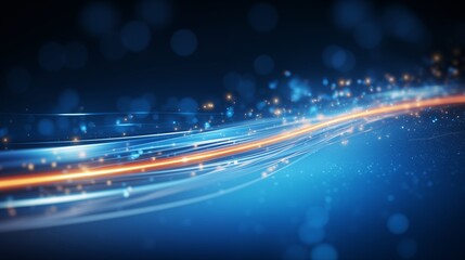 long exposure of glowing technological components, soft pastel background, empty space on the left,generative ai illustration