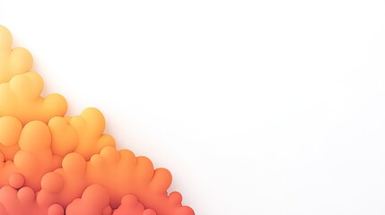 Abstract composition of colorful organic shapes blending seamlessly on a white background