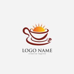 Sunrise Coffee Shop Logo Design Template