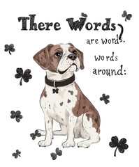 funny dog  happy cartoon vector illustration baby t shirt graphic