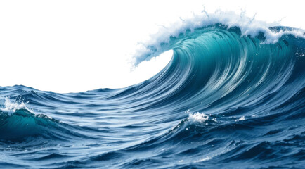 Ocean Wave Power and Majesty, transparent background png