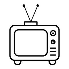 television vector flat icon design