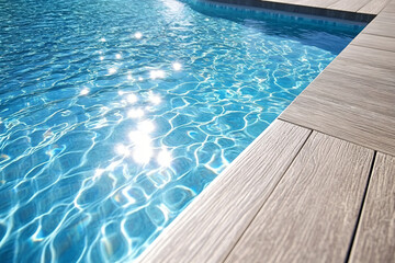 Fototapeta premium blue water by the swimming pool
