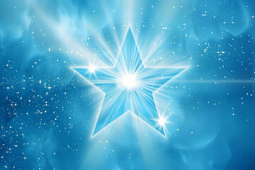 Ethereal Glow: Dreamy Twinkle Starry Aqua Blue Night