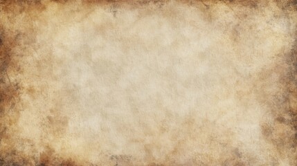 Obraz premium Authentic Blank Parchment Texture with Distressed Appearance and Faded Edges: Generous White Space for Text or Graphics with High-Resolution Detail from Top View