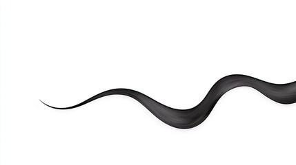 Smooth black wave on a white background, ideal for minimalist design and creative projects