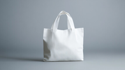 Blank White Tote Bag Mockup Studio Photography Isolated eco gray clean image canvas design simple   