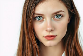 Fototapeta premium Photorealistic portrait of a female student