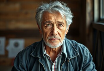 Old man trying to look young and rebellious