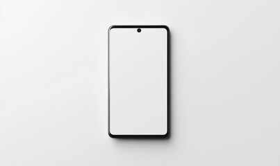 Smartphone mockup, blank screen, white background, website design