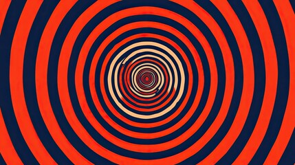 Abstract spiral pattern with alternating red and navy blue colors creating a hypnotic effect