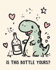 baby dino Cartoon Illustration Graphic
