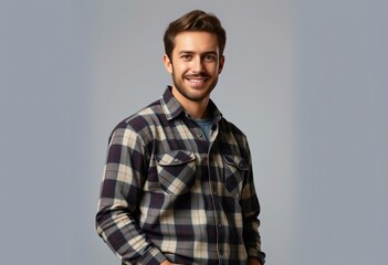 Fototapeta premium Portrait of a male in casual attire