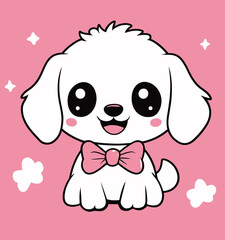 funny dog  happy cartoon vector illustration baby t shirt graphic