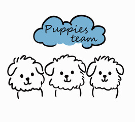 funny dog  happy cartoon vector illustration baby t shirt graphic