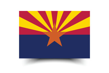 Flag of Arizona. Arizona flag official size and color standards digital vector illustration.