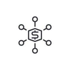 Decentralized Finance line icon