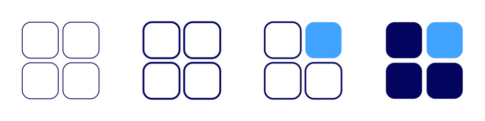 Power grid stability icon in 4 different styles. Thin Line, Line, Bold Line, Duotone. Duotone style. Editable stroke