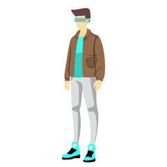 future people outfit vector illustration. future dress vector