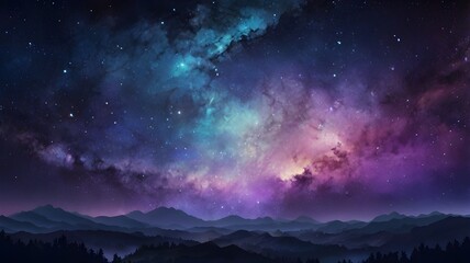 Naklejka premium starry night sky with stars