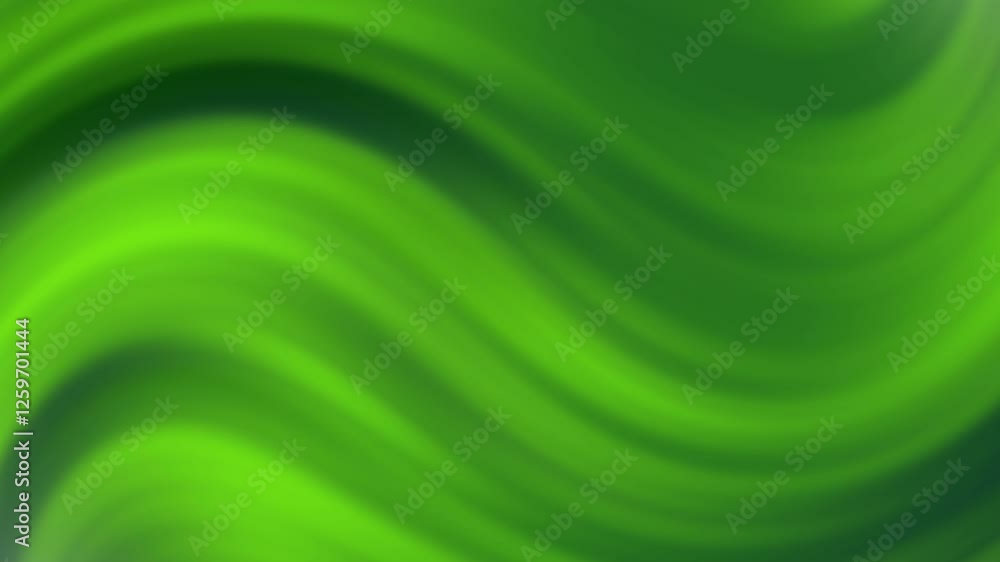 Poster soft green waves of flowing silk create an abstract texture
