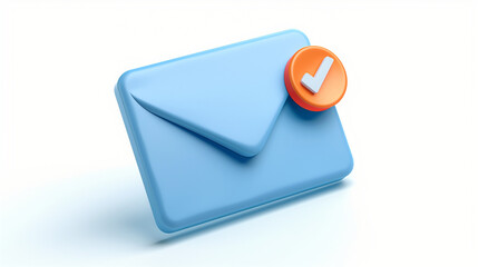 A red mail button with an email symbol for sending messages
