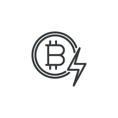 Lightning Network line icon