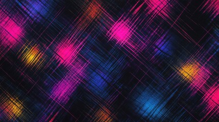 Obraz premium Vibrant abstract light patterns digital art colorful background dark environment close-up view modern aesthetic