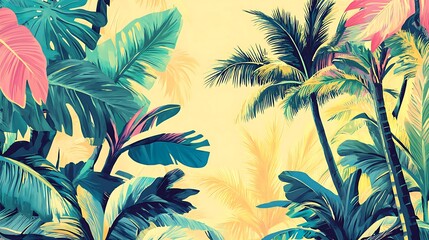 palm leaves background