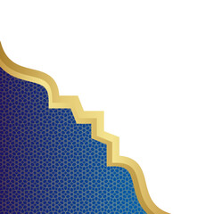 Fototapeta premium Elegant Islamic Corner Decoration with Pattern