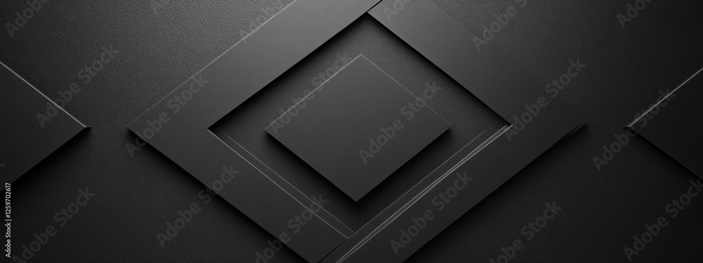 Poster abstract minimalistic arrows pattern on black background for design banner template with central whi