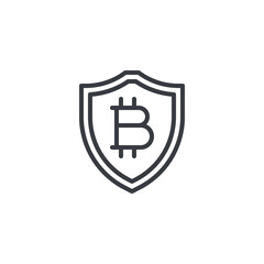 Crypto Security line icon