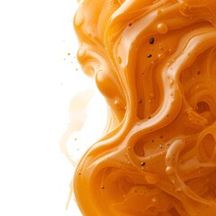 Amber Liquid Swirling with Inclusions