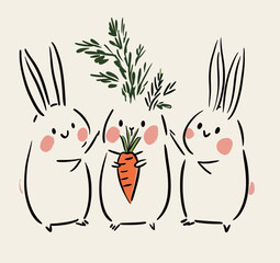 Rabbits with a Carrot