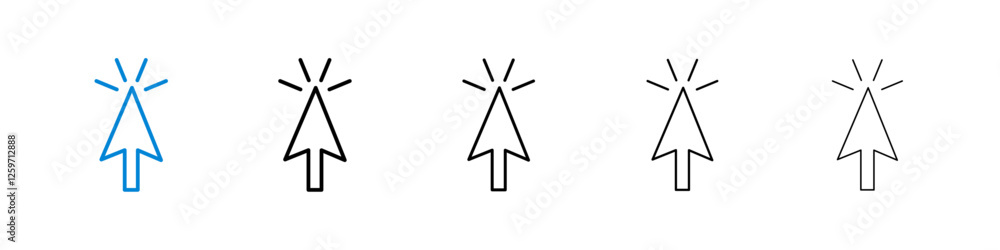 Poster cursor icons in five different stroke sizes