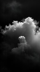 Naklejka premium Thick fog rolling across a deep black background, with soft, billowing clouds of smoke 11