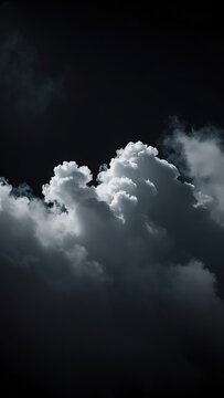 Thick fog rolling across a deep black background, with soft, billowing clouds of smoke 16