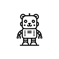 Futuristic animal robot vector illustration with a sleek and modern design. Perfect for sci-fi projects, branding, merchandise, and digital art.