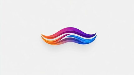 Abstract colorful wave design representing fluidity and movement on a clean background