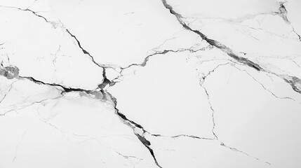 Fototapeta premium White marble texture background; cracks, veins