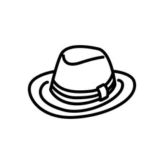 tourist hat icon vector, line style icon