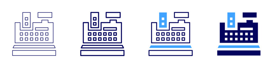 Credit card payment gateway icon in 4 different styles. Thin Line, Line, Bold Line, Duotone. Duotone style. Editable stroke