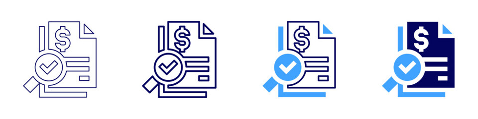 Payment API icon in 4 different styles. Thin Line, Line, Bold Line, Duotone. Duotone style. Editable stroke