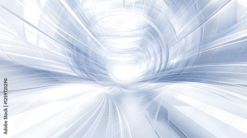 Aufkleber abstract futuristic tunnel with luminous end and geometric elements