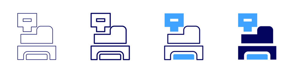 Payment gateway configuration icon in 4 different styles. Thin Line, Line, Bold Line, Duotone. Duotone style. Editable stroke