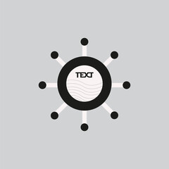 Ship steering icon design. Profession of a sailor concept. Captain's steering wheel.Maritime nautical logo design vactor
